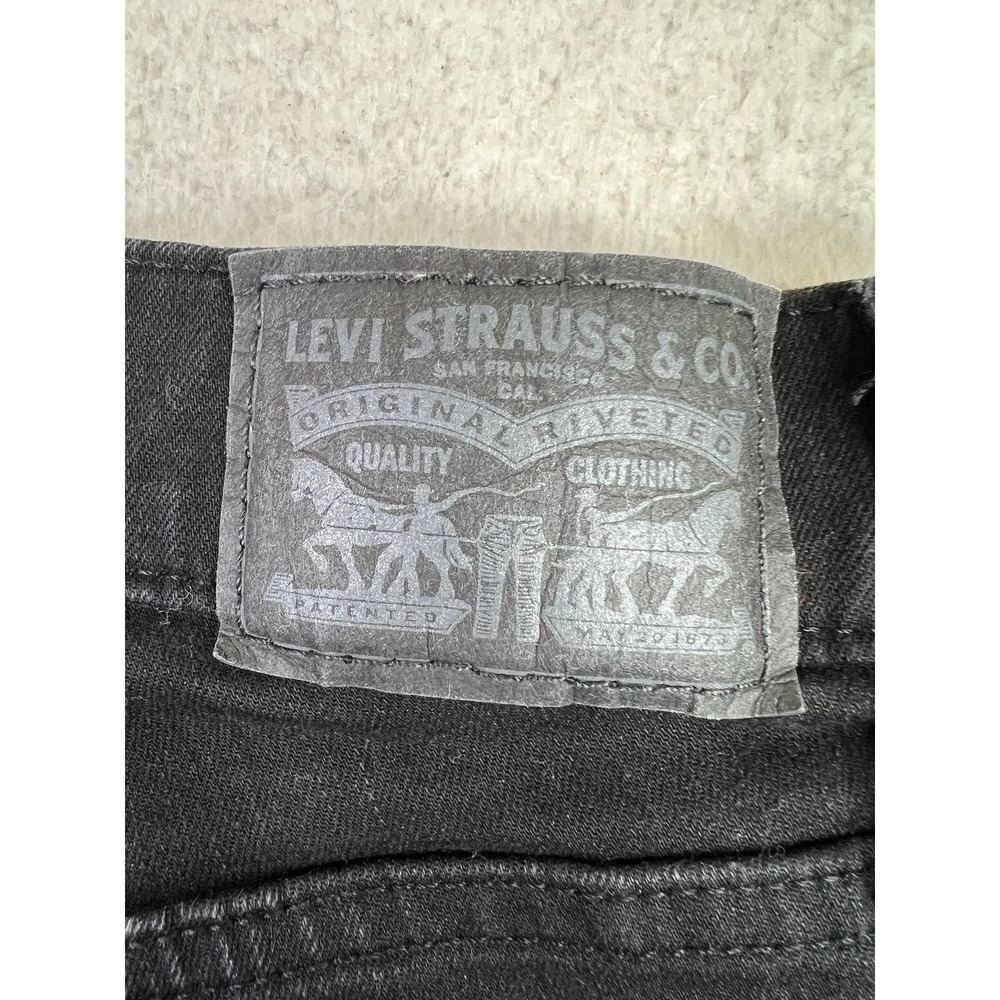 Levis 720 High Rise Super Skinny Jeans Womens 30x30 Black Dark Wash Stretch - Picture 3 of 16
